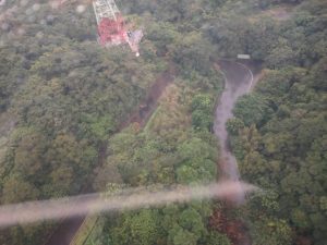 猫空ロープウェイから見えたヘアピンカーブ